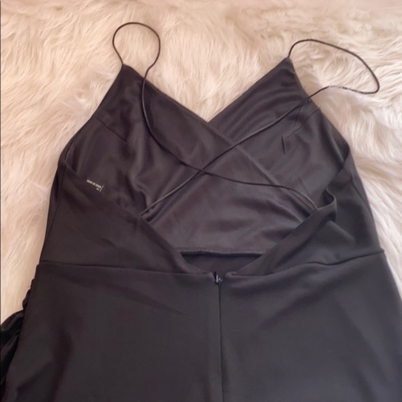 BLACK STRAPPY DRESS WITH RUCHED SIDE - Picture 5 of 8